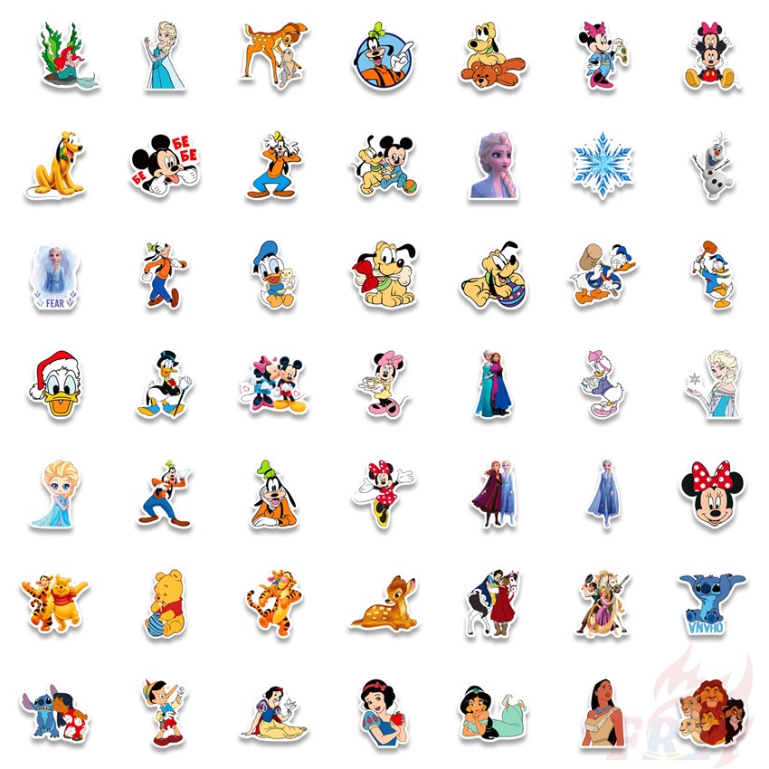 Bộ 100 Cái/Bộ ❉ Hỗn Hợp Phim Hoạt Hình Disney Series 01 Dán ❉ Decal Dán Tường Chống Thấm Nước Thời Trang