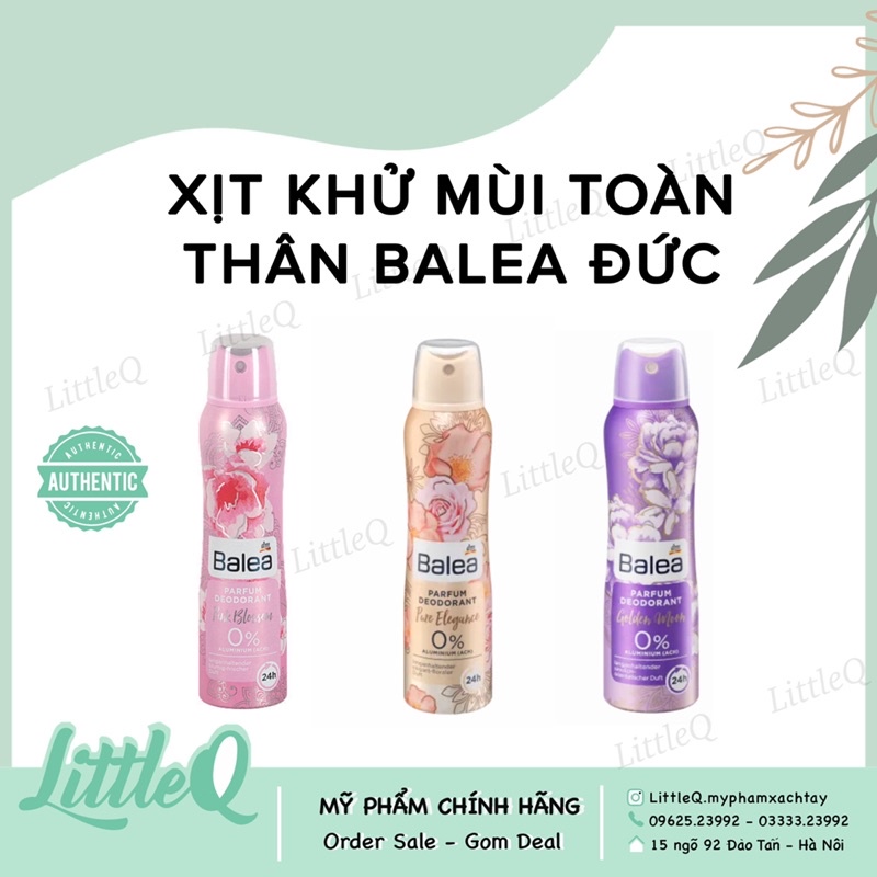 XỊT KHỬ MÙI HƯƠNG NƯỚC HOA, XỊT NƯỚC HOA TOÀN THÂN BALEA ĐỨC 150ml - lưu hương lâu 24h