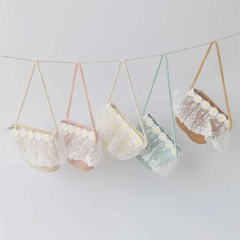 Túi cói Hình Hoa Cúc Cho Bé