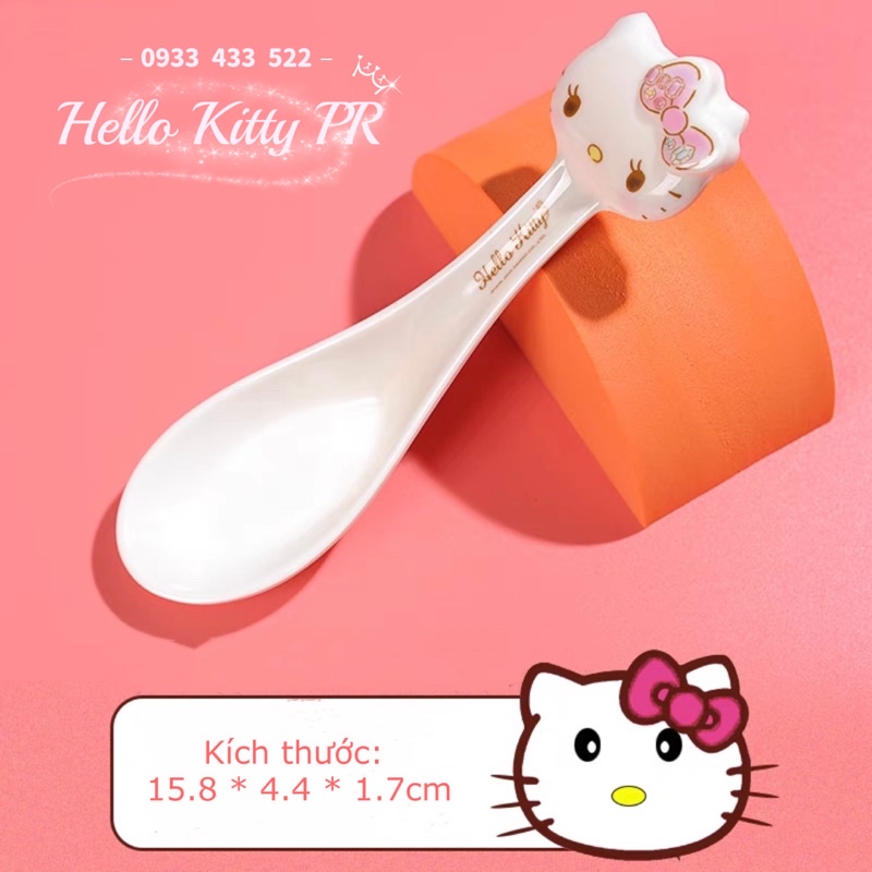 Muỗng nhựa melamine Hello Kitty Doremon Doraemon