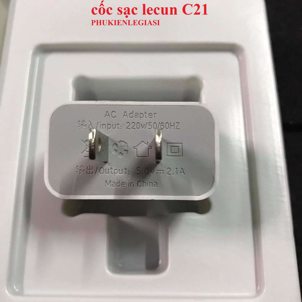 Cốc sạc Lecun C21 2.1A