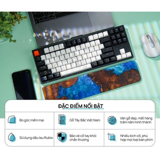 Kê tay gỗ Nu Resin HyperWork Deep Blue