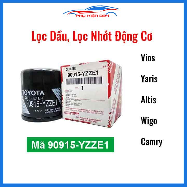 Lọc dầu, lọc nhớt động cơ cho xe Toyota Vios, Yaris, Altis, Wigo, Camry Mã 90915-YZZE1