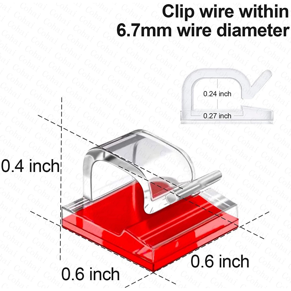 Kẹp Cố Định Dây Cáp / Dây Cáp Tự Dính Bằng Nhựa Dài 3M Tiện Dụng Cho Gia Đình
