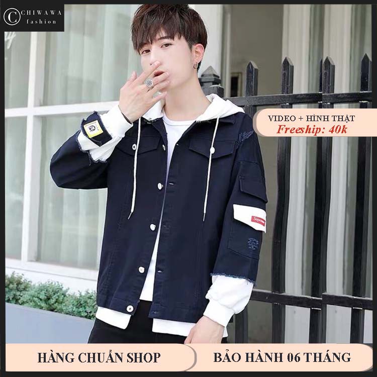 Áo khoác jean nam phối kiểu nhiều màu cao cấp MIX09 - Freeship 99K - Mua Ngay