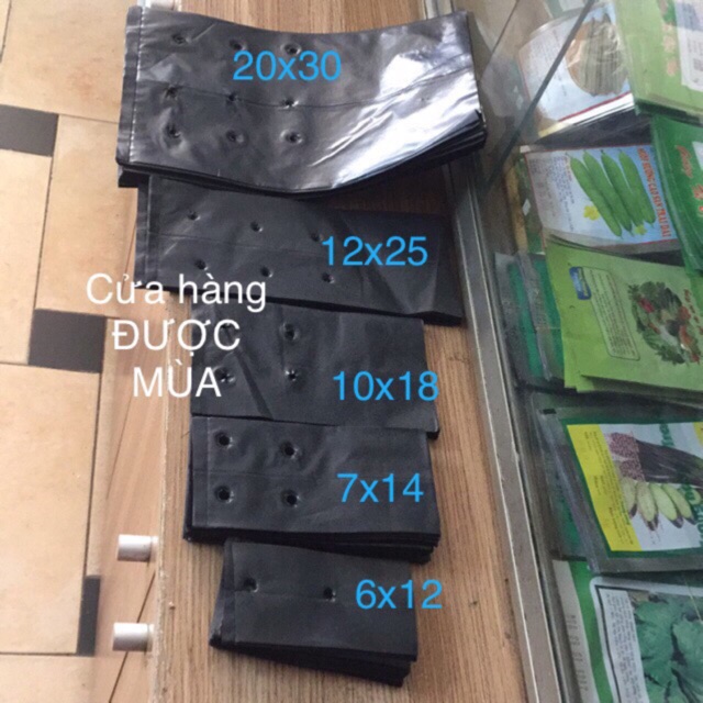 Combo 500gr túi ươm cây nhiều kích thước 6x12, 7x14, 20x30,....