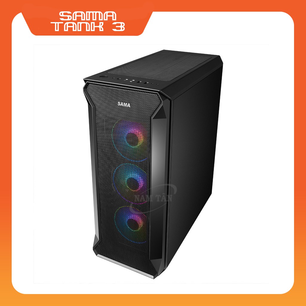 [Chính Hãng] Vỏ case máy tính FULL SIZE ATX SAMA TANK 3 ( Kèm Red led 33 bóng) (Tặng kèm bàn di chuột) | BigBuy360 - bigbuy360.vn