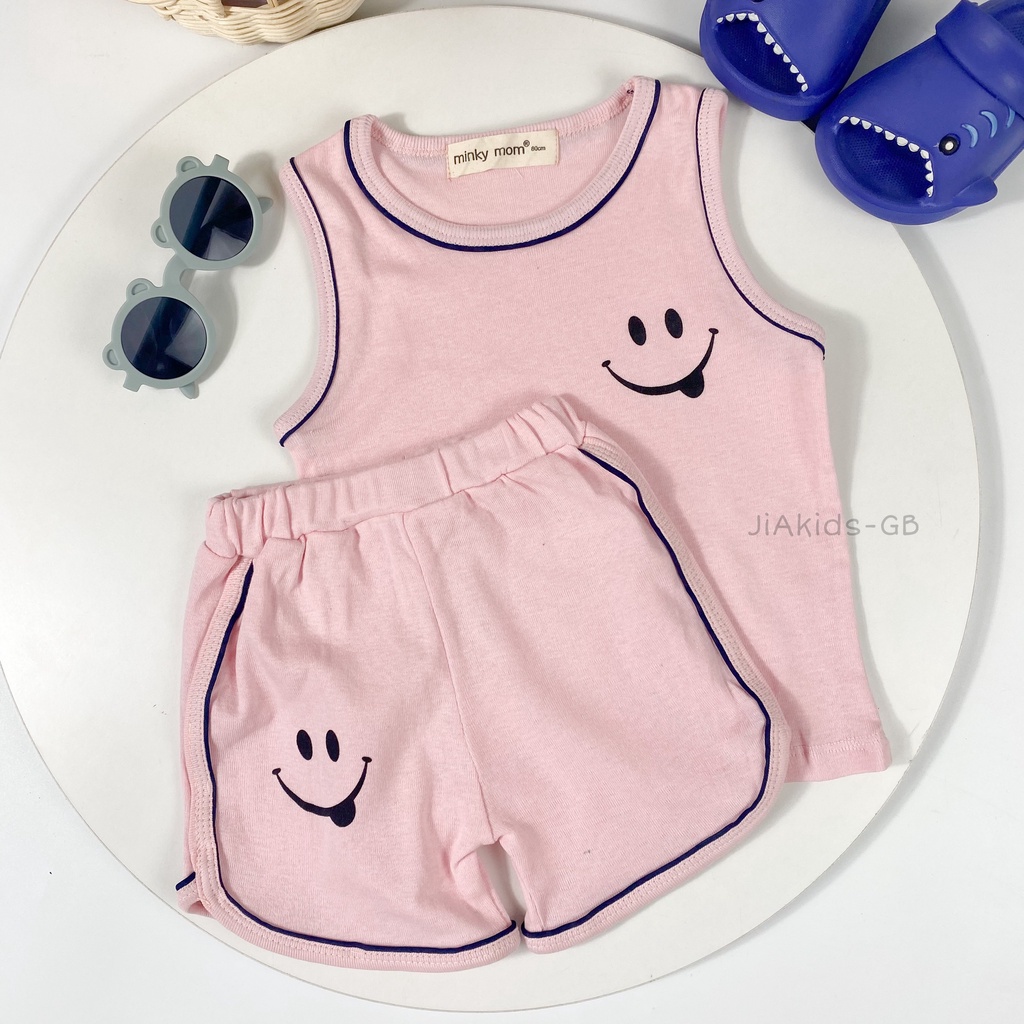 [Bé:6-27kg] Bộ Lỗ Minky Mom, Vải Cotton Trơn Thấm Hút Mồ Hôi, Thoáng Nhẹ Cho Bé 6-27 Kg - Mã: BL-IN24