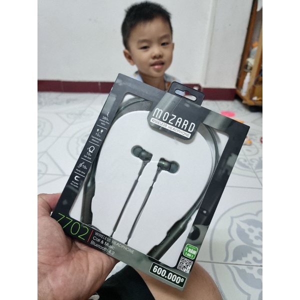 ] Tai nghe Bluetooth Mozard Z702 Xanh Fulbox tgdđ