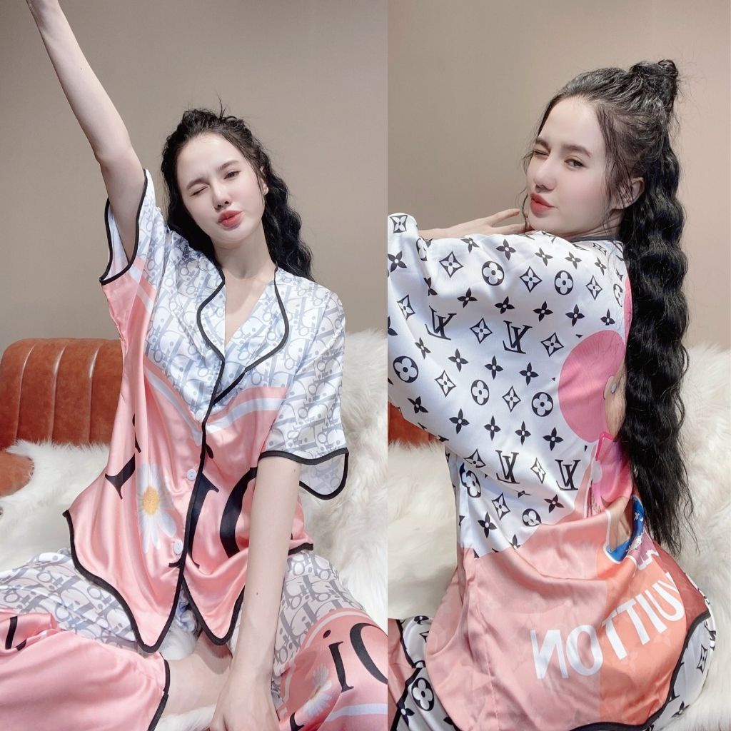 Đồ Ngủ Pijama, Đồ Ngủ nữ lụa cao cấp mềm mại xinh xắn &lt; 60kg