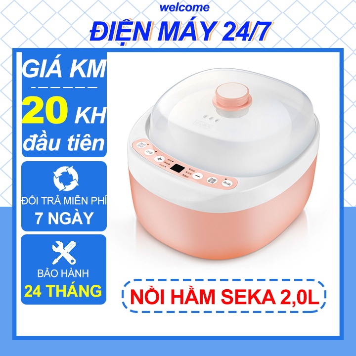 Nồi Nấu Cháo Chậm Seka GT-69 Dung Tích 2L, 6 Chế Độ Nấu - Bảo Hành 02 Năm