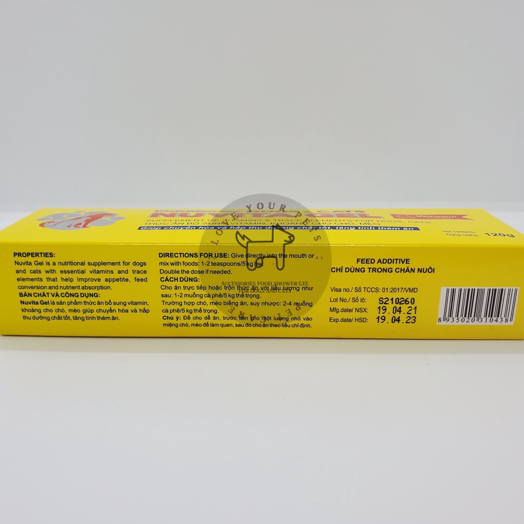 NUVITA GEL- Thức ăn bổ sung vitamin, khoáng cho chó mèo 120g