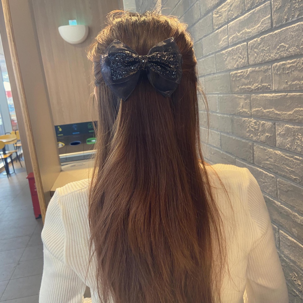 Dây Buộc Tóc Đính Nơ Ruy Băng Xinh Xắn Cho Nữ