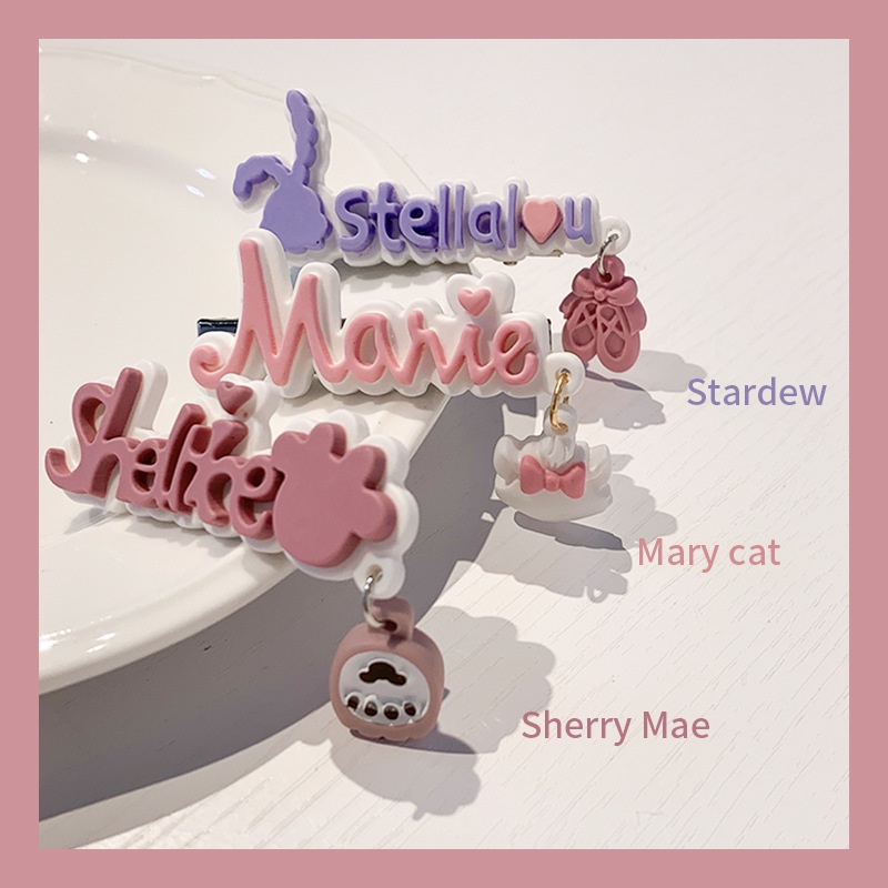 Kẹp Tóc Thiết Kế Kiểu Chữ Cái Dễ Thương Phong Cách Nhật Hàn Cho Bé Gái