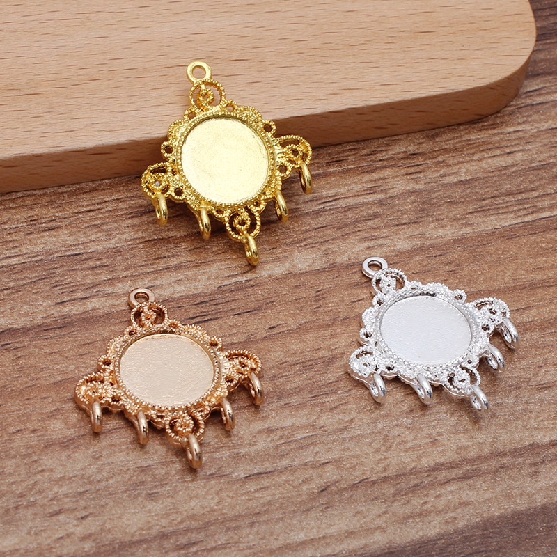 [Nguyên liệu làm trâm] 1 phiến đúc họa tiết treo 25*30mm