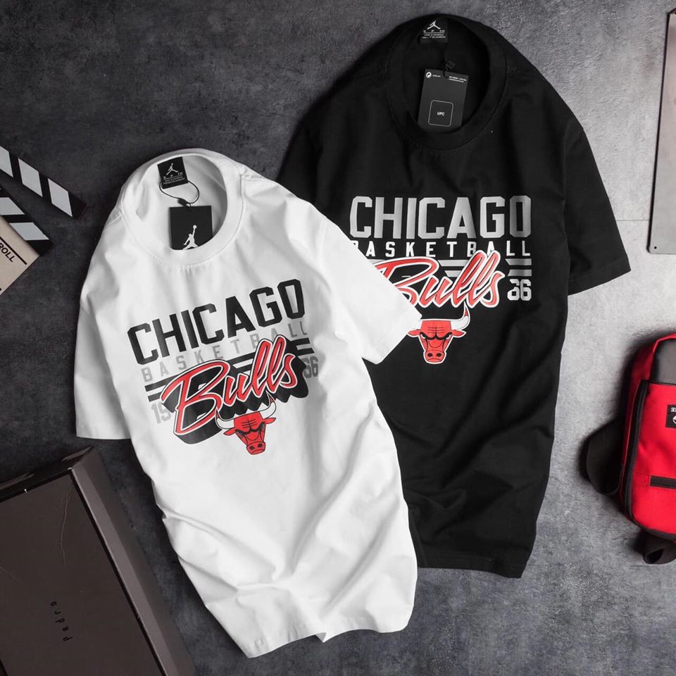 Áo thun Cotton 4 chiều  - CHICAGO BULLS Hàng VNXK