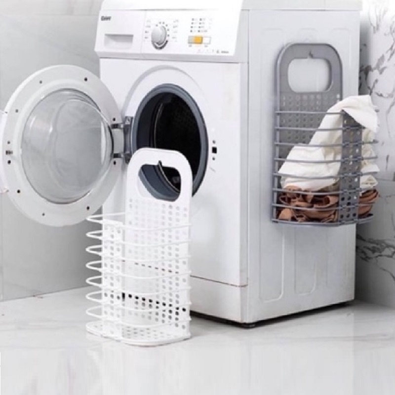 Giỏ Đựng Đồ Gấp Gọn Treo Tường Thông Minh Bằng Nhựa - Giỏ Đựng Quần Áo Và Đồ Dùng Gia Đình Đa Năng