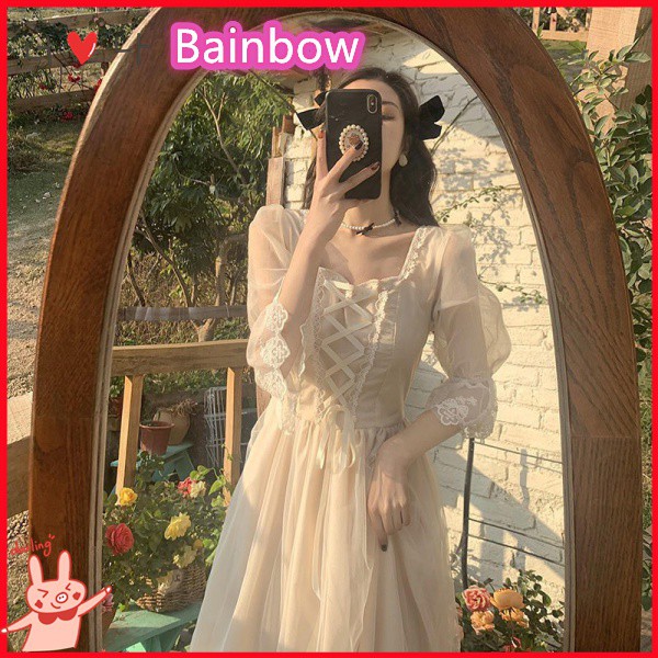 đầm Kiểu giá rẻdự tiệc dáng suông đẹp cao cấpli eo, thiết kế tay bồng 2 dây babydoll