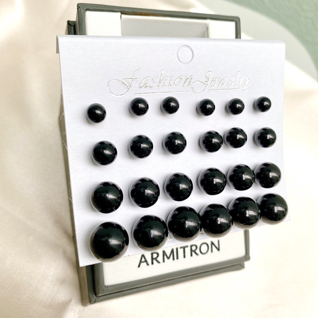 Khuyên tai tròn, bông tai nữ nụ ngọc trai nhân tạo, xinh xắn, dễ thương phong cách Hàn Quốc