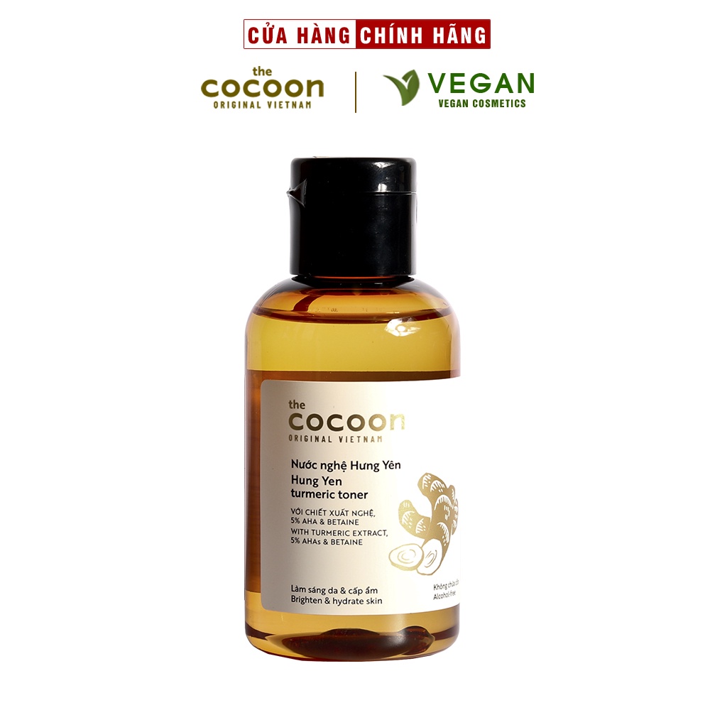 Toner Nước nghệ Hưng Yên cocoon 140ml (Turmeric toner) da sáng mịn rạng rỡ