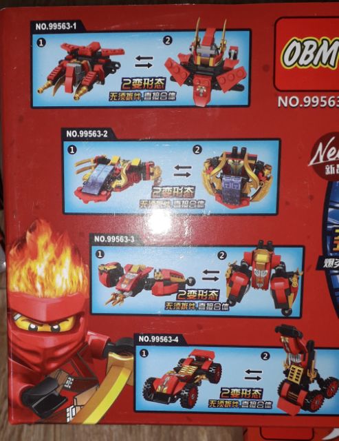 Sét 8 hộp lắp ráp LegoNinjutsu 99563 có trên 650 chi tiết bằng nhựa ABS