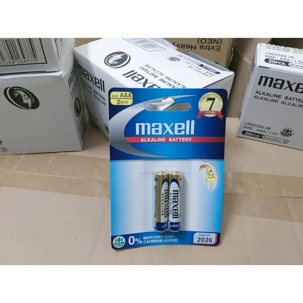 [CHÍNH HÃNG] Vỉ 2 viên Pin AA, AAA Maxell Alkaline 1.5V