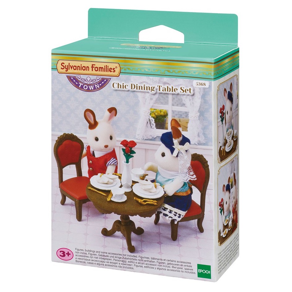 Đồ Chơi Sylvanian Families Bộ Bàn Ghế Ăn Sang Trọng Chic Dining Table Set