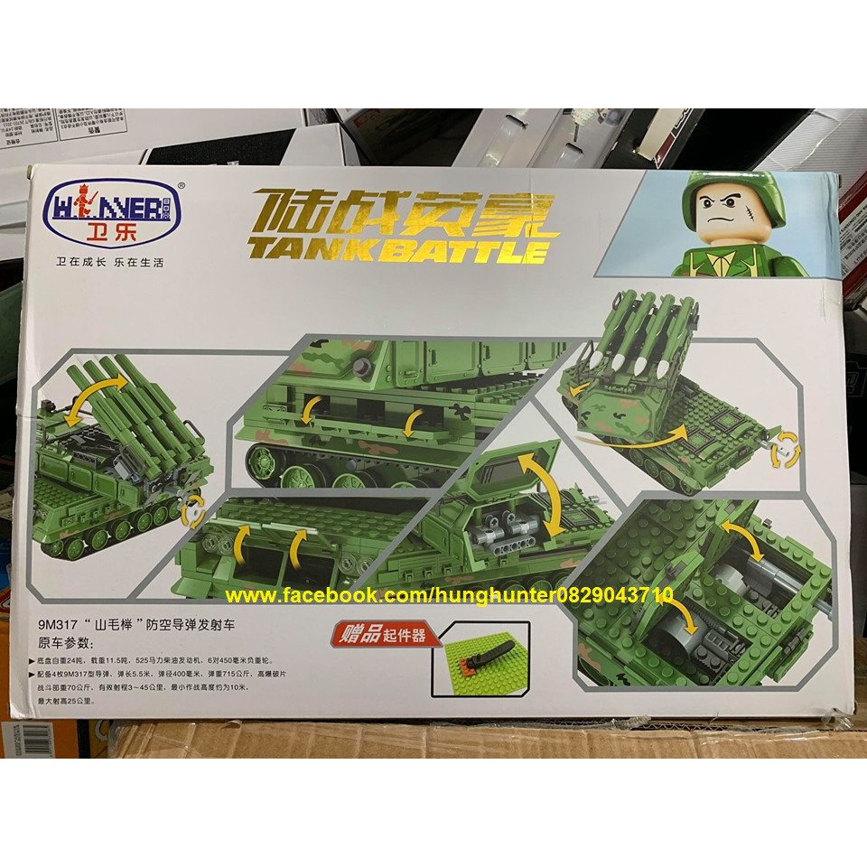Lego Army 9M317 Defense Missile khí tài phòng không của Nga W 8103 - 823 chi tiết