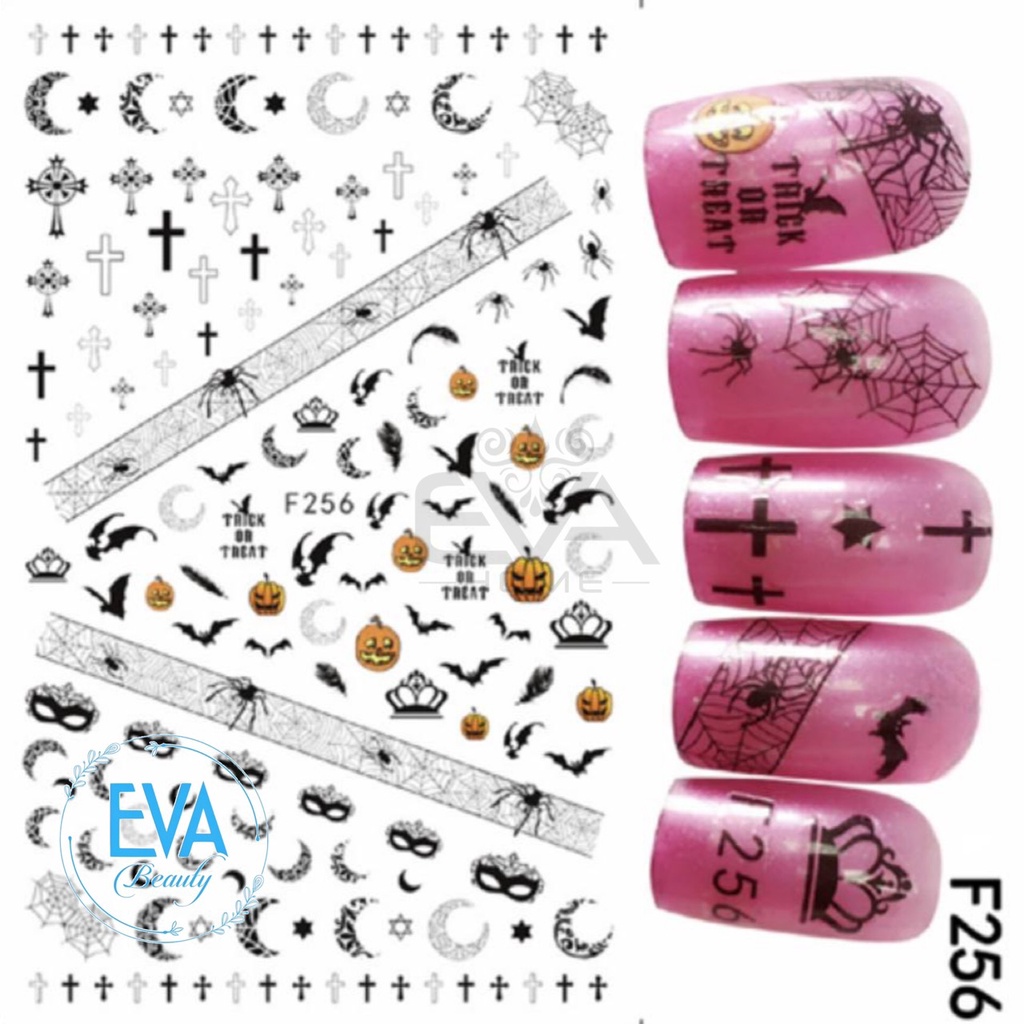 Miêng Dán Móng Tay 3D Nail Sticker Chủ Đề Lễ Hội Ma Happy Halloween Boo Boo F250 F251 F252