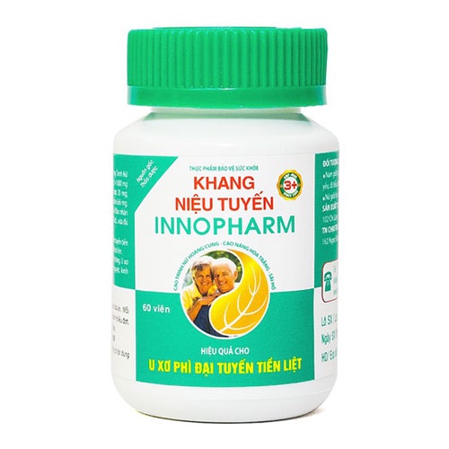 Khang Niệu Tuyến Innopharm 3+ hỗ trợ điều trị U xơ, U nang buồng trứng (Hộp 60 viên)