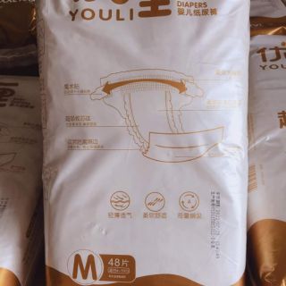 Bỉm dán/quần Youli nội địa Trung S112, M92-96, L84, XL76, XXL72