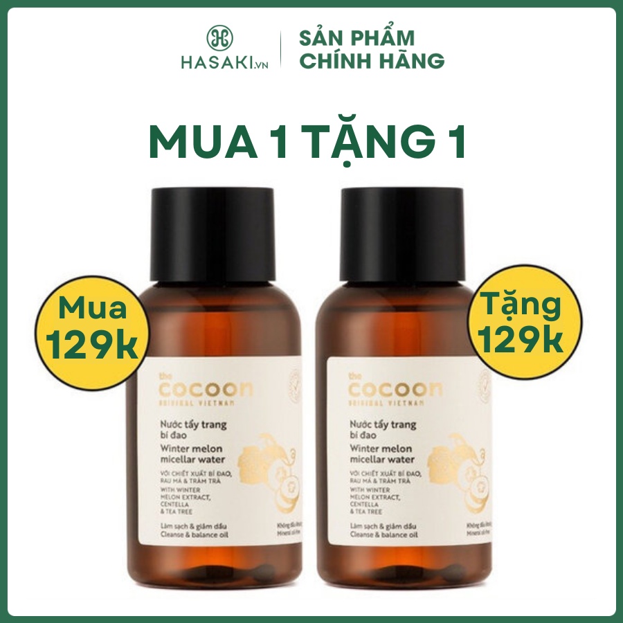 Cocoon Nước Tẩy Trang Bí Đao 140ml + Tặng Nước Tẩy Trang Bí Đao 140ml - Hasaki - Sản phẩm chính hãng