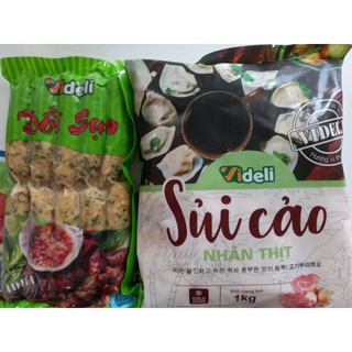 Combo túi 1kg sủi cảo và túi 500g dồi sụn Videli