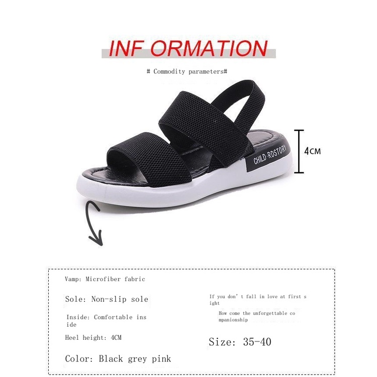 Xăng đan Thể Thao Đế Mềm Co Giãn Phong Cách Hàn Quốc Thời Trang Mùa Hè s 2022