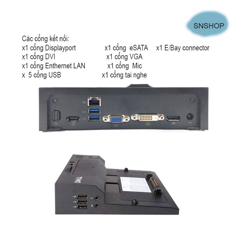 Docking Dell M4800, M6800, M6700, M4700, 7510, 7710 - Dock Dell PR03X- Mở rộng cổng kết nối dell Precision, Latitude