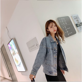 áo khoác bò nữ áo khoác jean áo khoác from rộng phong cách cá tính 2019