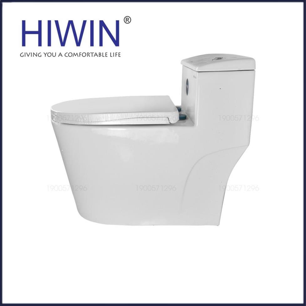 Bồn cầu sứ nguyên khối tráng men chống bám bẩn cao cấp siêu tiết kiệm nước HIWIN MT-2016