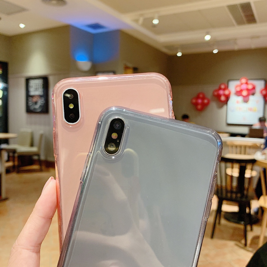 Vỏ điện thoại khung chống sốc trong suốt cho ốp lưng iPhone SE 2020 7 8 6s Plus 11 Pro X XR XS Max Nắp rắn silicon TPU mềm