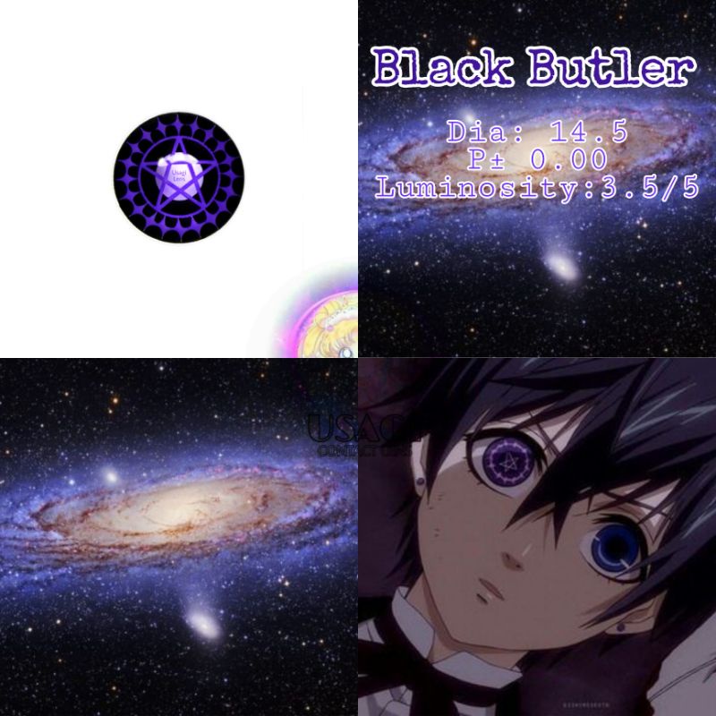 Ciel Star-Black Butler: Kính áp tròng cosplay Ciel- Kuroshitsuji - Hắc Quản Gia hàng cao cấp