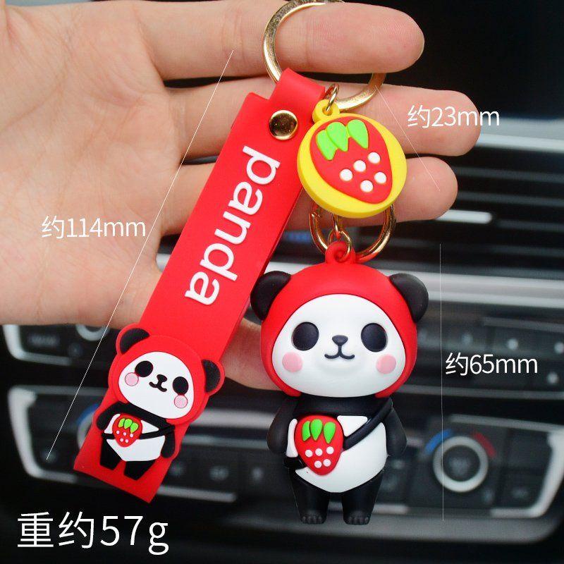 PVN49392 Móc khóa gấu trúc đeo túi trái cây dễ thương Giá Rẻ