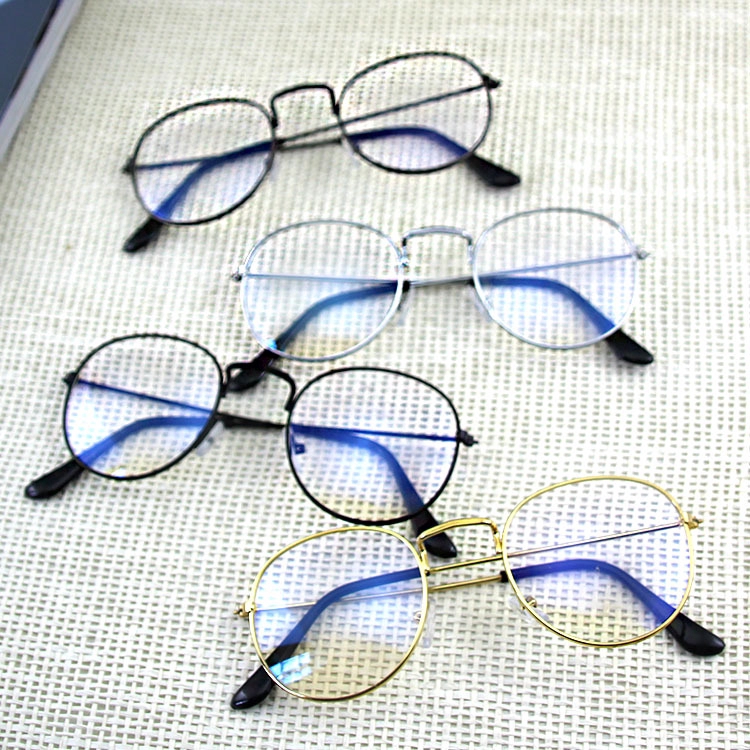 Men's glasses frame retro round edge blue frame glasses anti-blue light fashion flat glasses | BigBuy360 - bigbuy360.vn