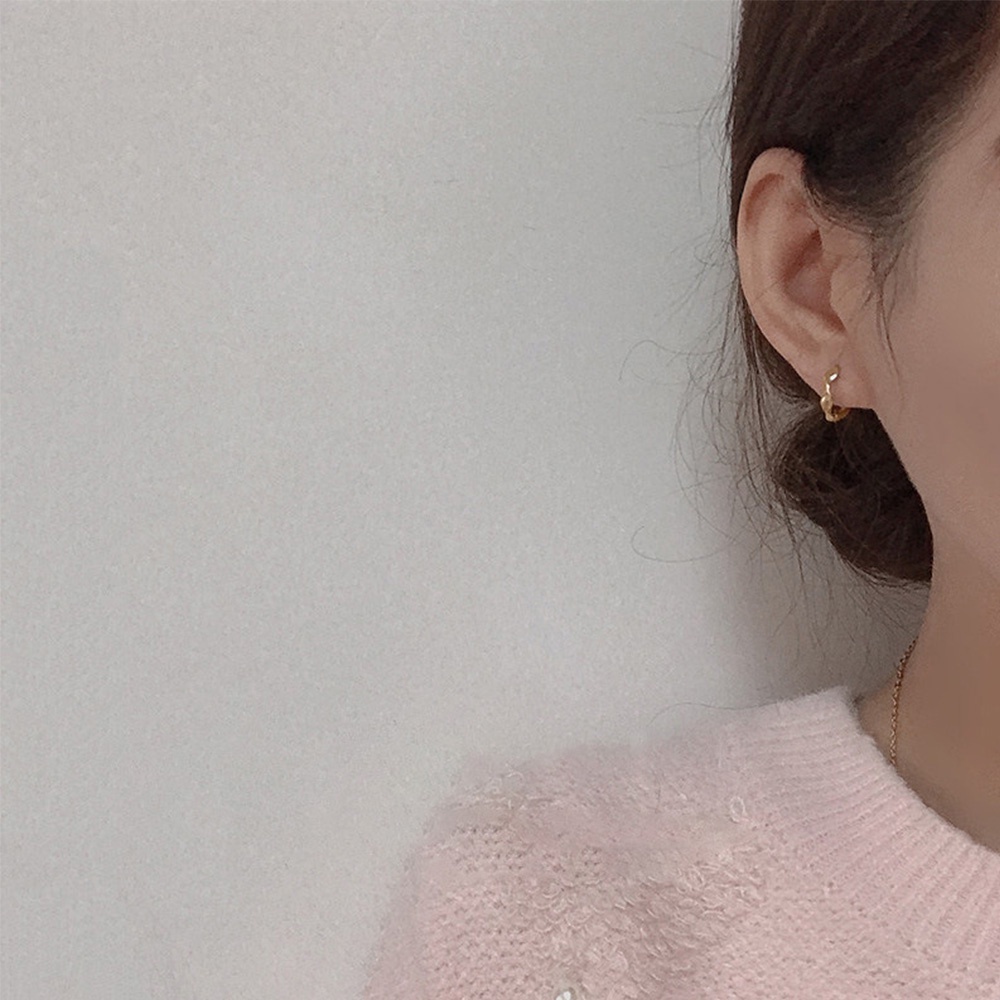 Khuyên Tai Tròn Xoắn Lượn Sóng Nhiều Màu Thời Trang Hàn Quốc Cho Nữ