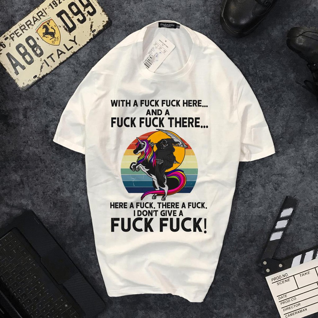 ÁO THUN UNISEX HALLOWEEN Unicorn TAY NGẮN TAY LỠ NAM VÀ NỮ AOMI IN HÌNH SIÊU HOT AOMIVN