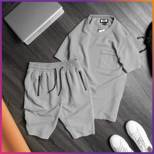 Đồ Bộ Nam, Thể Thao Nam Quần Áo Cộc Tay Vải Linen Hót Trend Hè 2022