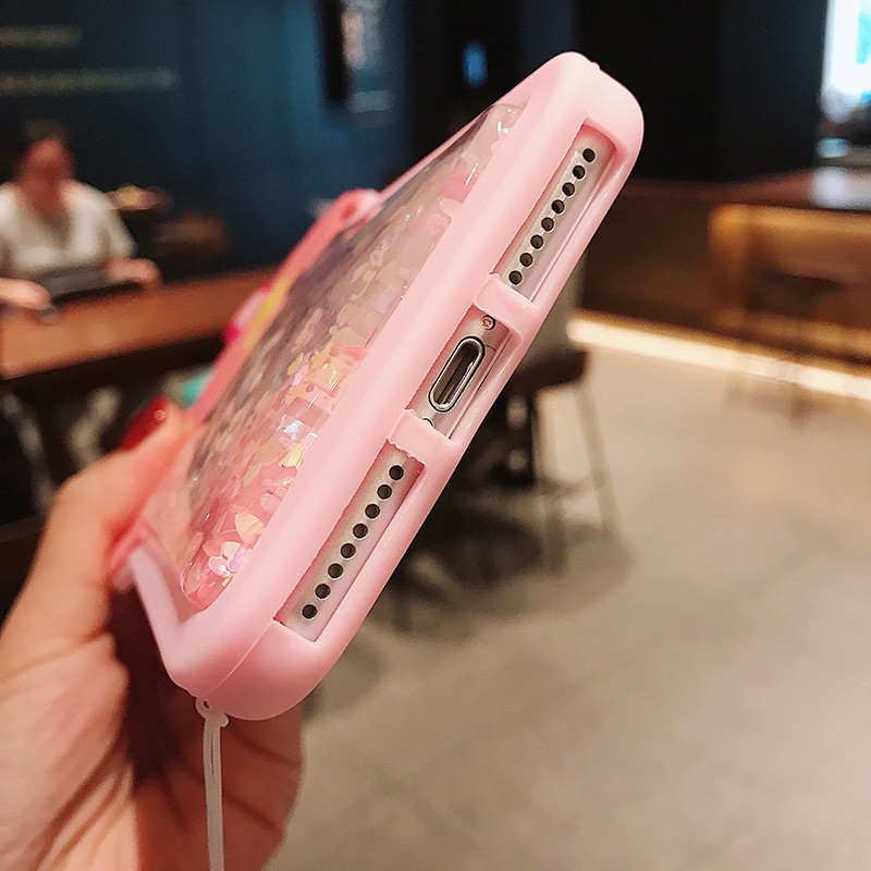 Ốp điện thoại kim tuyến nước hình unicorn 3D nổi xinh xắn cho iPhone 12 Pro Max 11 Pro 5 5S SE 5C X XS Max XR