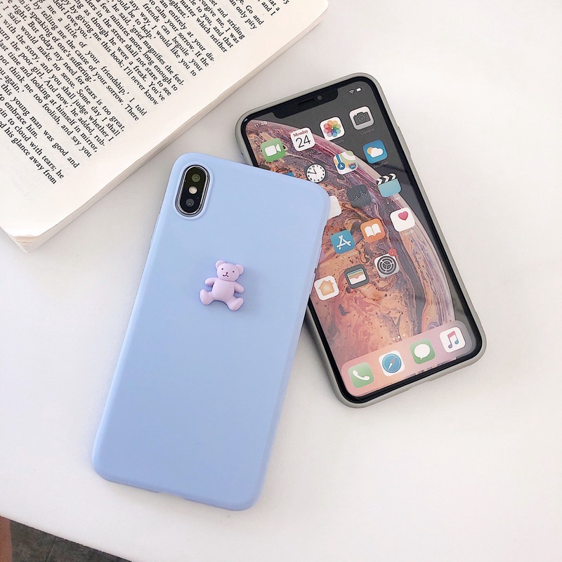 Ốp Điện Thoại TPU Hình Gấu 3D Cho VIVO V2029 1920 1820 1806 1603 1610 1606 V2022 V2023 V2111 1920 V2066 1726 1723 V2036 V2066