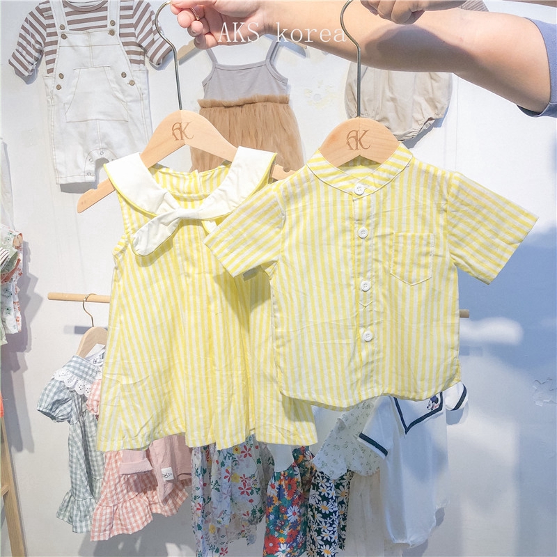 New Arrival Kids Brother-sister Dress and Shirt Optional