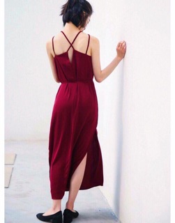 Maxi dây lụa đỏ đô