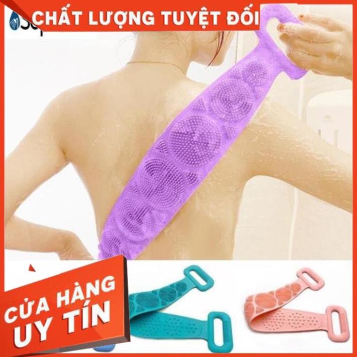 Hot -  Dây Chà Lưng Silicon, Dây Đeo làm Sạch Tế Bào Chết, Đai Cọ Tắm Silicon HCM.