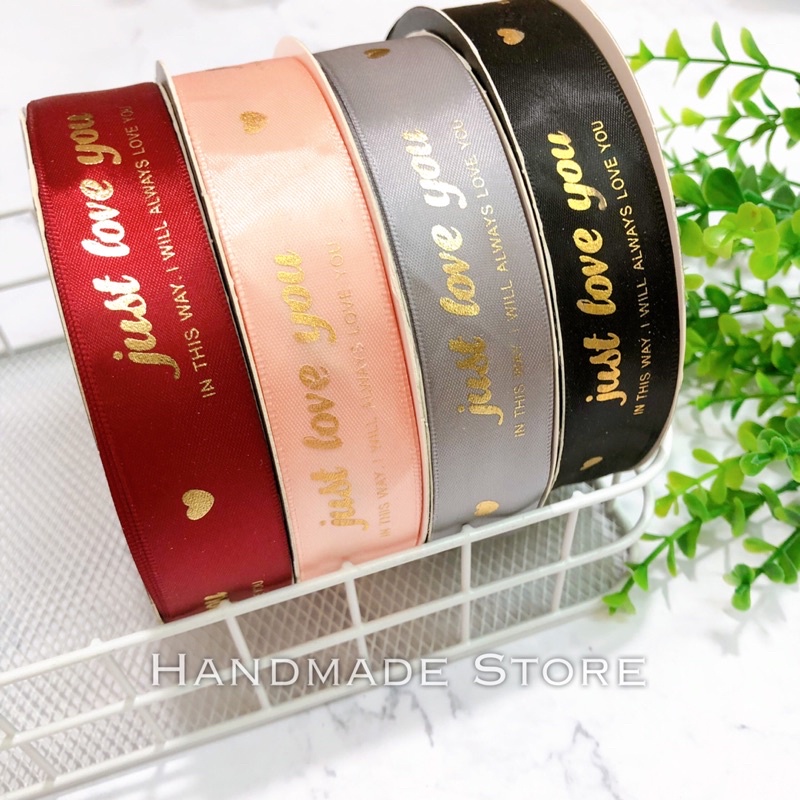 Ruy băng chữ ánh nhũ vàng